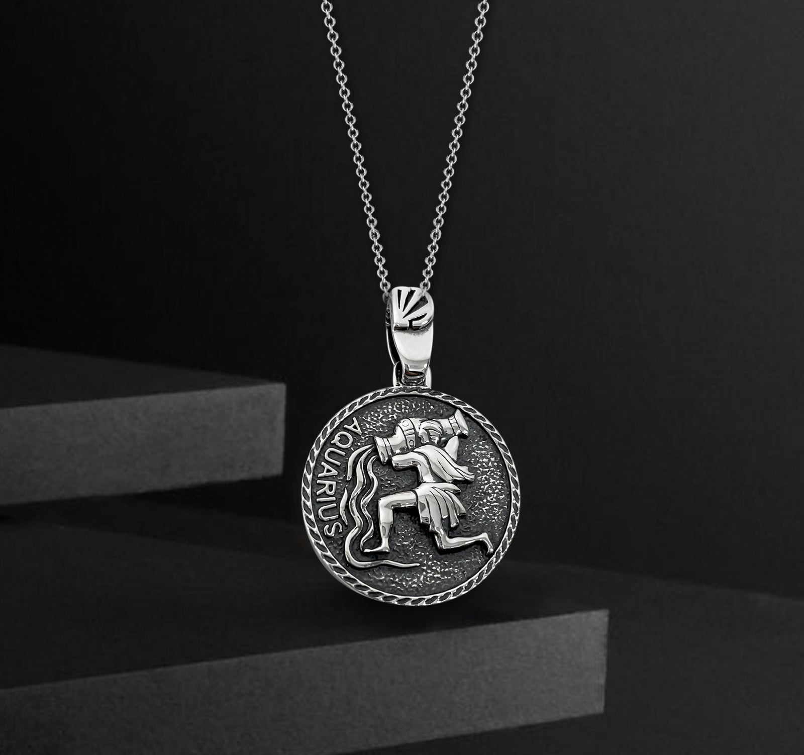 Aquarus Necklace Zodac necklace gft for hm Men's | Etsy Aquarus Necklace Zodac necklace gft for hm Men's | Etsy