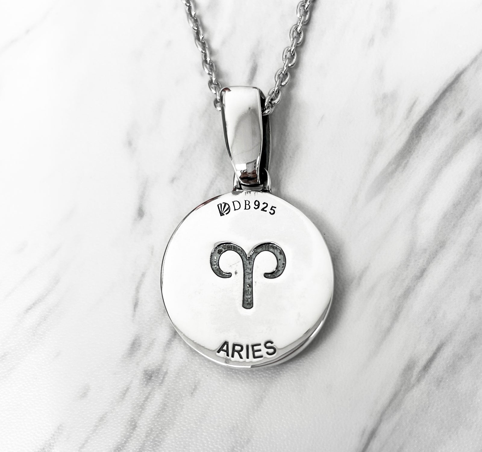 Aries Zodiac Necklace for Men - Oxidised Sterling Silver – Divine Box