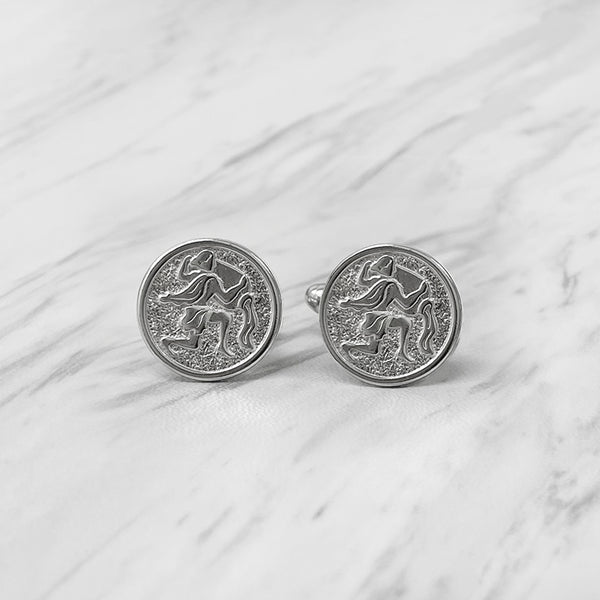 Aquarius Sterling Silver Cufflinks