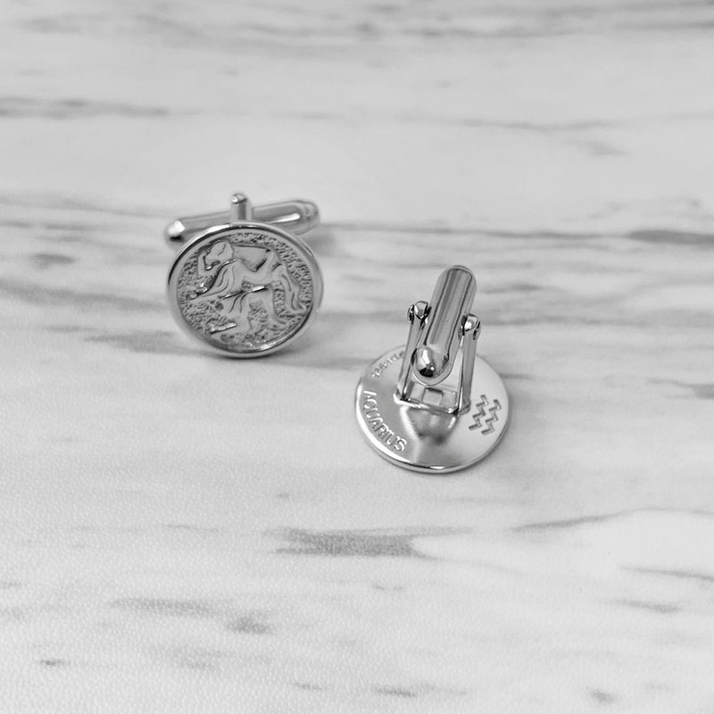 Aquarius Sterling Silver Cufflinks