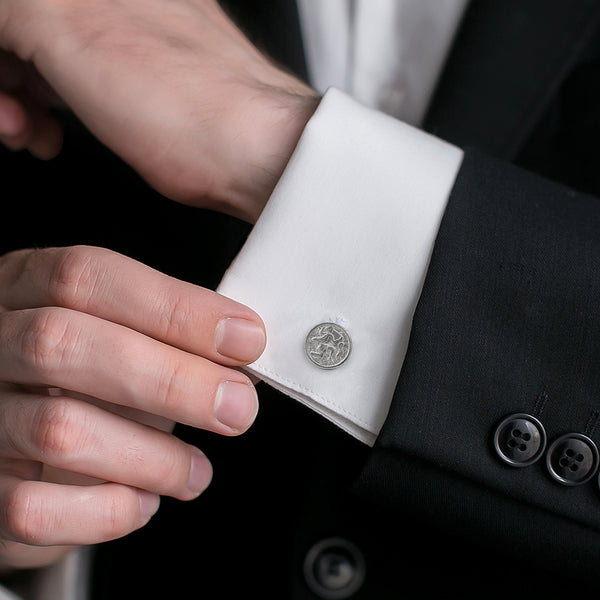 Aquarius Sterling Silver Cufflinks