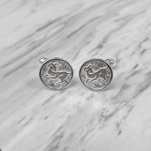 Aries Sterling Silver Cufflinks