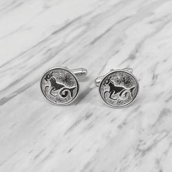 Capricorn Sterling Silver Cufflinks