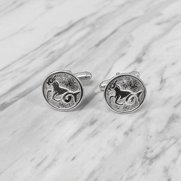 Capricorn Sterling Silver Cufflinks