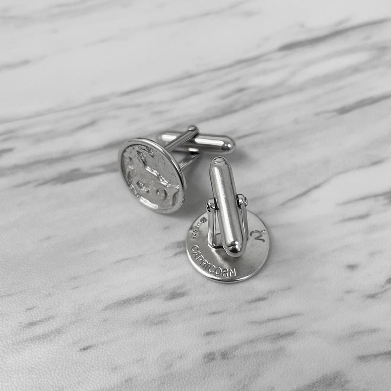 Capricorn Sterling Silver Cufflinks