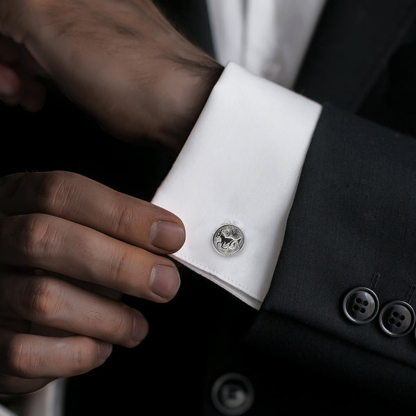Capricorn Sterling Silver Cufflinks