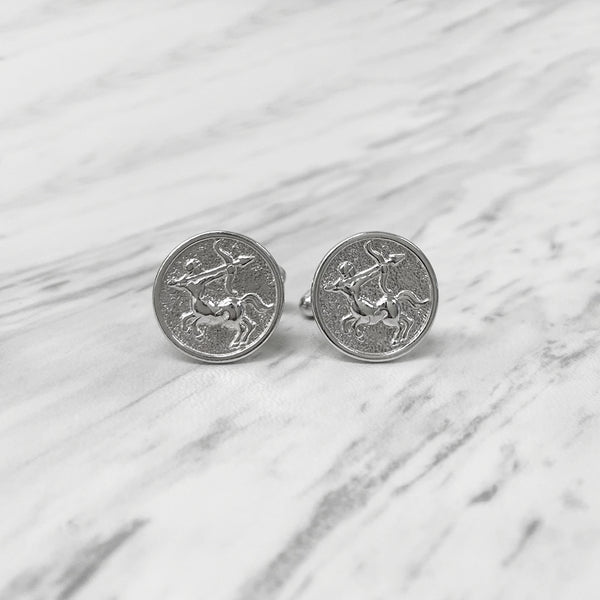 Sagittarius Sterling Silver Cufflinks