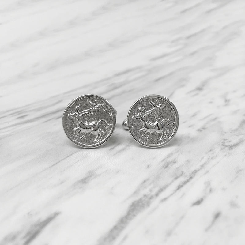 Sagittarius Sterling Silver Cufflinks