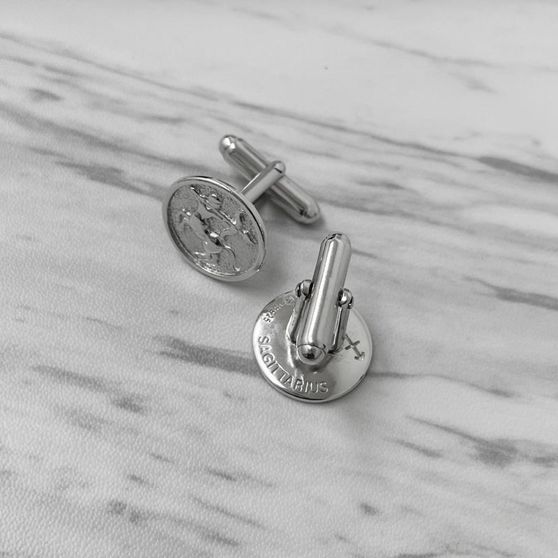 Sagittarius Sterling Silver Cufflinks