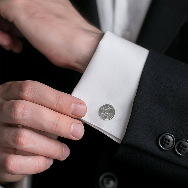 Sagittarius Sterling Silver Cufflinks