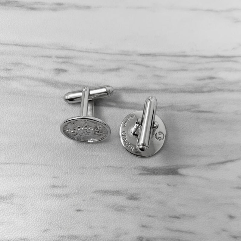Cancer Sterling Silver Cufflinks