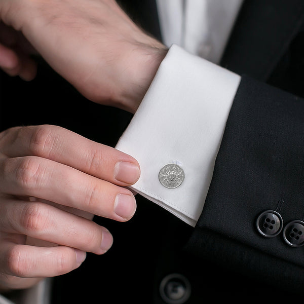 Cancer Sterling Silver Cufflinks