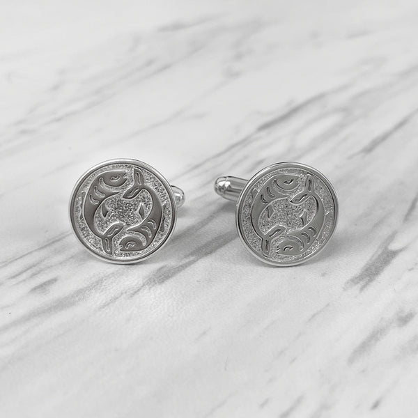 Pisces Sterling Silver Cufflinks