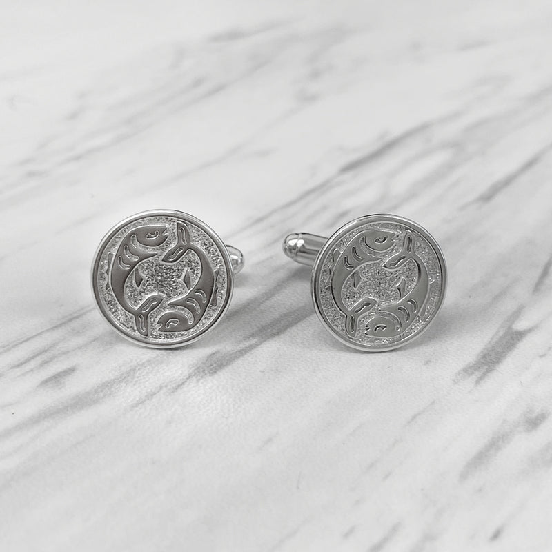 Pisces Sterling Silver Cufflinks