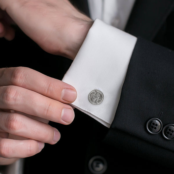 Pisces Sterling Silver Cufflinks