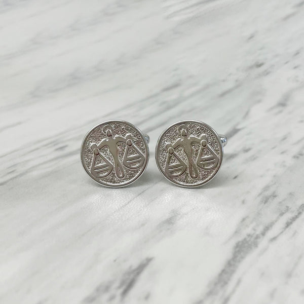 Libra Sterling Silver Cufflinks
