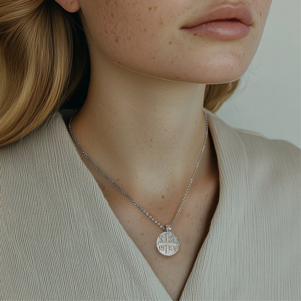 Sterling Silver Jesus Christ Conquers Necklace - Divine Box