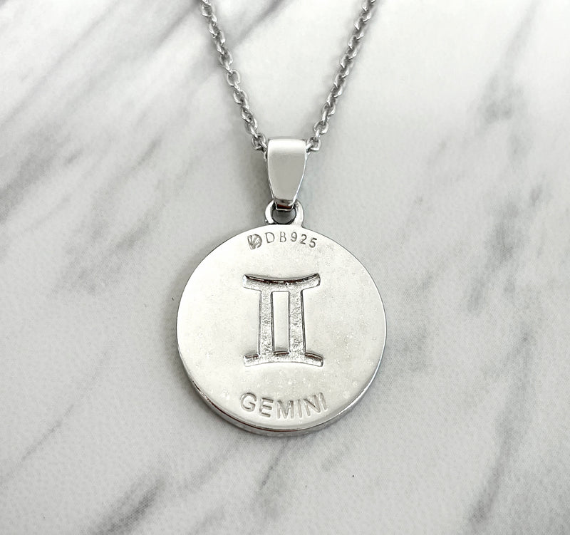 Gemini Zodiac Necklace for Women - 14K Gold Vermeil, Two Tone - Divine Box