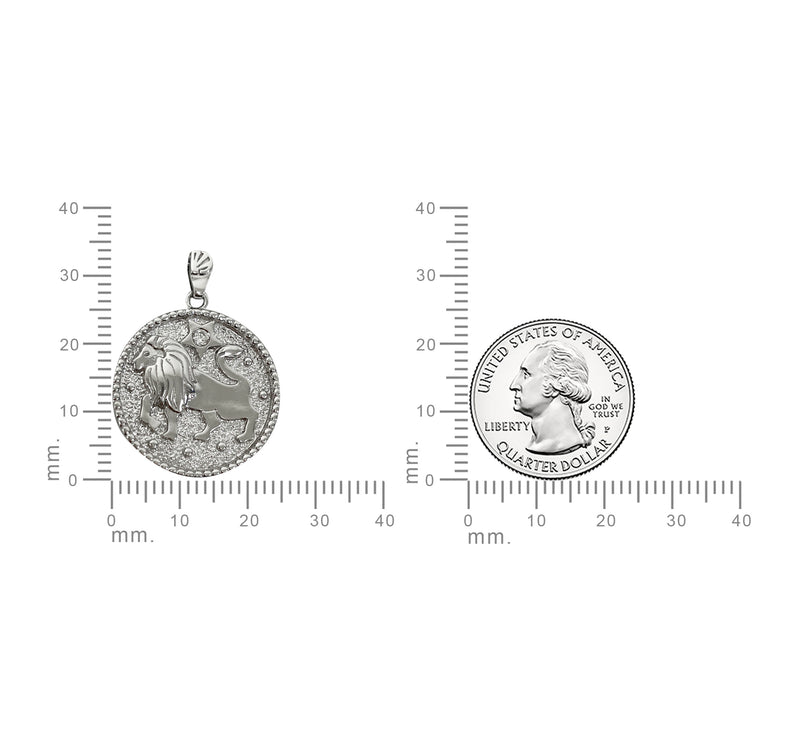 Leo Zodiac Necklace for Women with CZ stone - Sterling Silver - Divine Box