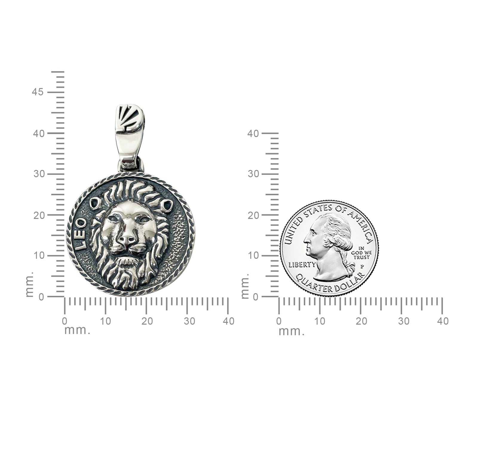 Leo Zodiac Necklace for Men - Oxidised Sterling Silver – Divine Box