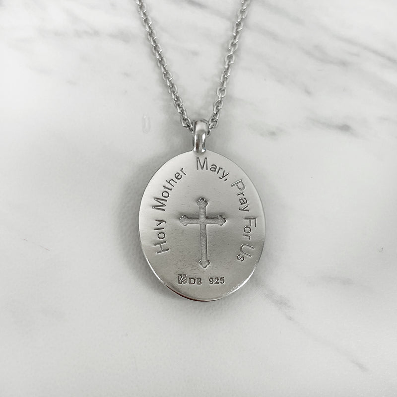 Sterling Silver Mother Mary Necklace - Divine Box