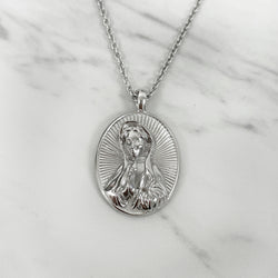 Sterling Silver Mother Mary Necklace - Divine Box