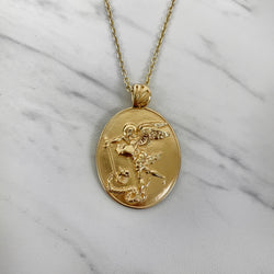 18K Gold Vermeil Saint Michael Necklace