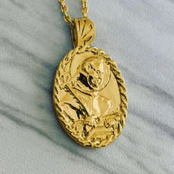 18K Gold Vermeil Saint Anthony of Pauda with Thorn Frame - Divine Box