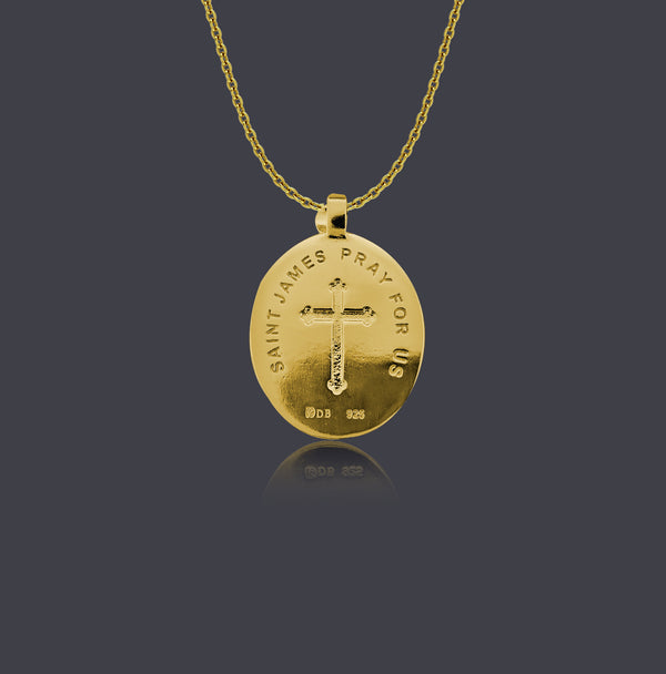18K Gold Vermeil Saint James Necklace - Divine Box