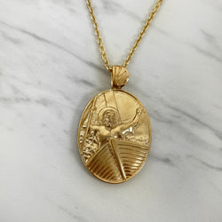 18K Gold Vermeil Jesus Calming the Storm Necklace - Divine Box