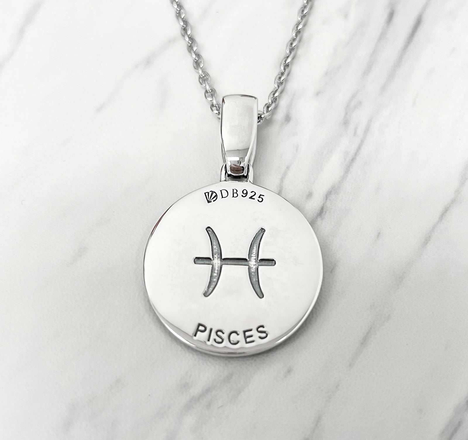Pisces Zodiac Necklace for Men - Oxidised Sterling Silver – Divine Box