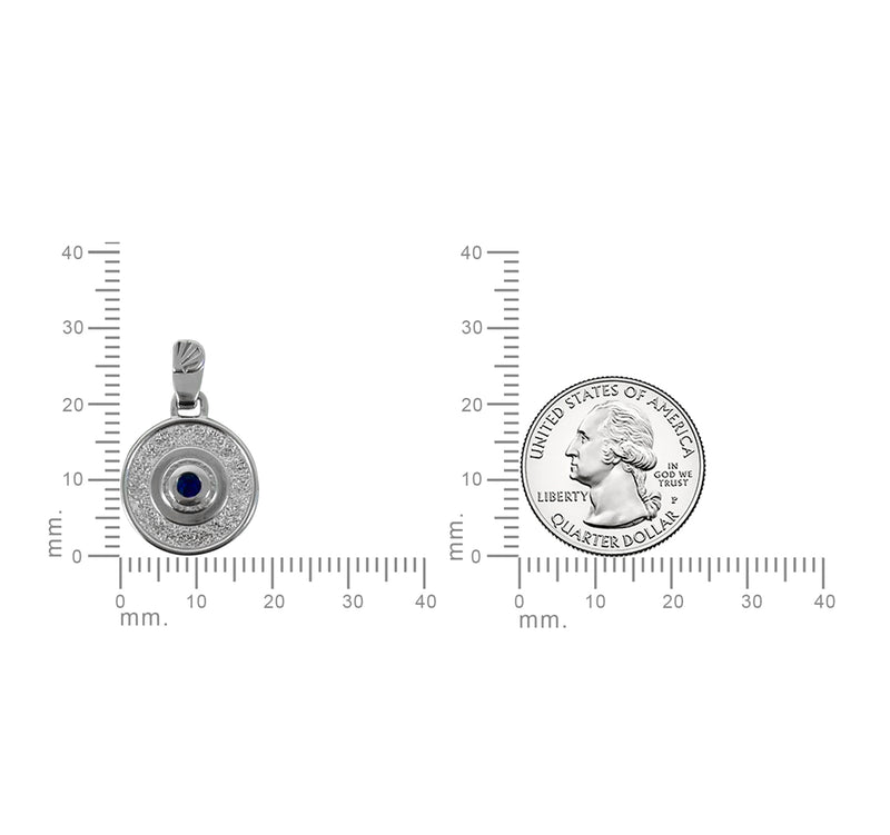 Evil eye necklace with blue CZ stone - Sterling Silver evil eye charm necklace
