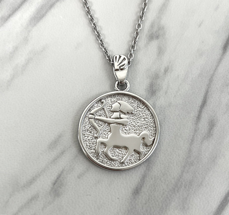 Sagittarius Zodiac Necklace for Women - Sterling Silver - Divine Box