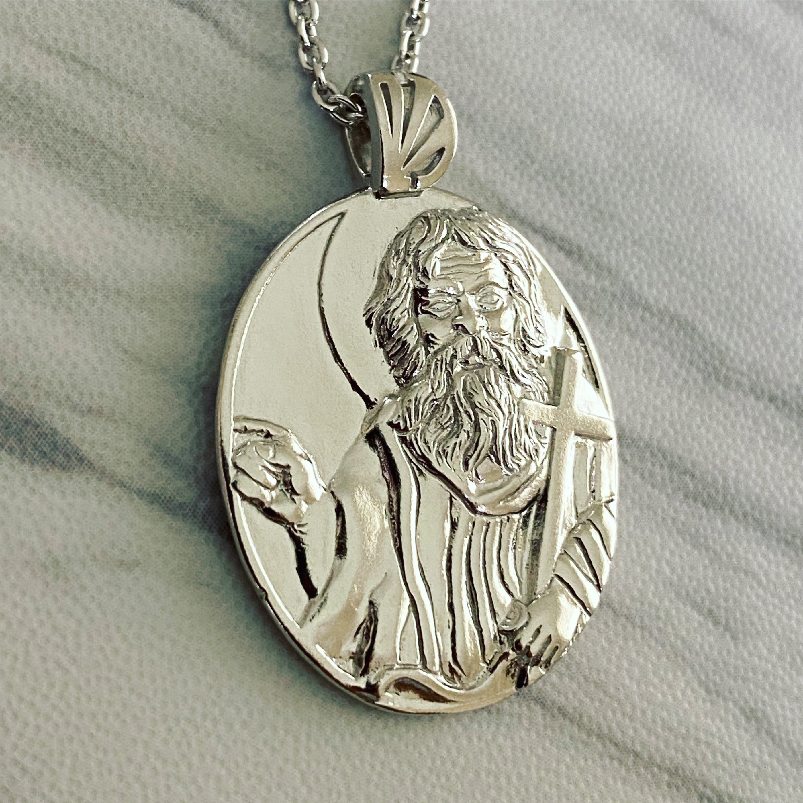 Sterling Silver Saint John the Baptist Necklace – Divine Box