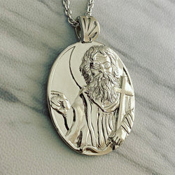 Sterling Silver Saint John the Baptist Necklace - Divine Box