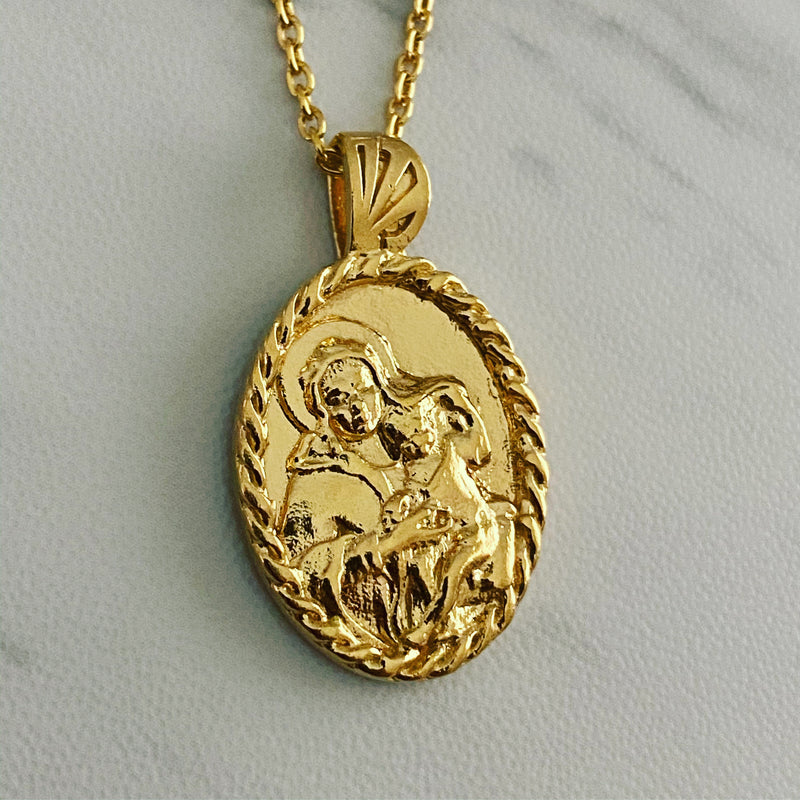 GXLYFG Virgin Mary Necklace For Women Stainless Steel 24k Gold Plated  Virgen De Guadalupe Pendant Mexican Jewelry (Gold 256) - Yahoo Shopping