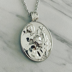 Sterling Silver Saint Christopher Necklace - Divine Box