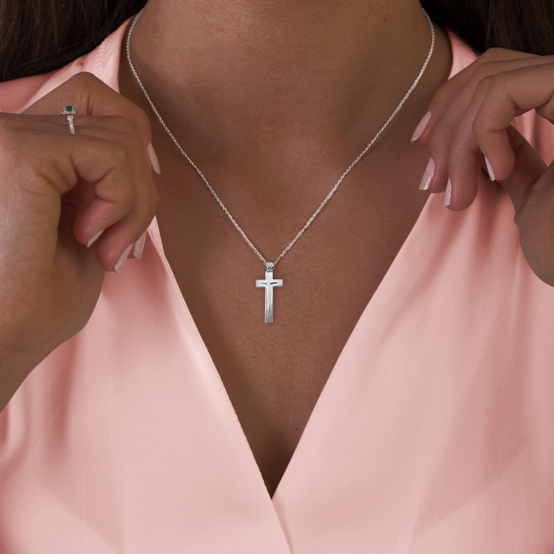 Sterling Silver Star Cross Necklace - Divine Box