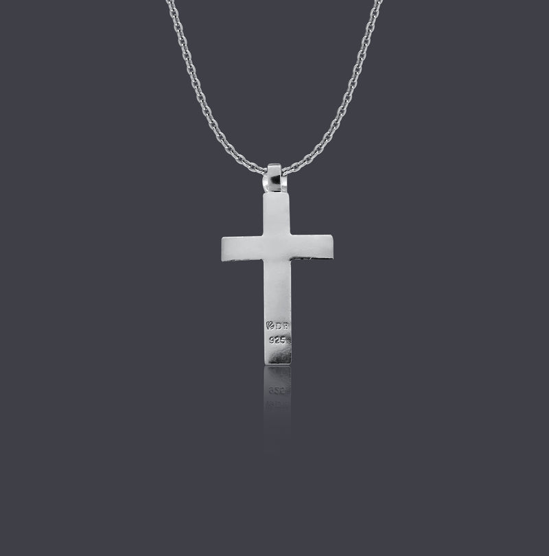Sterling Silver Hammered Cross Necklace - Divine Box
