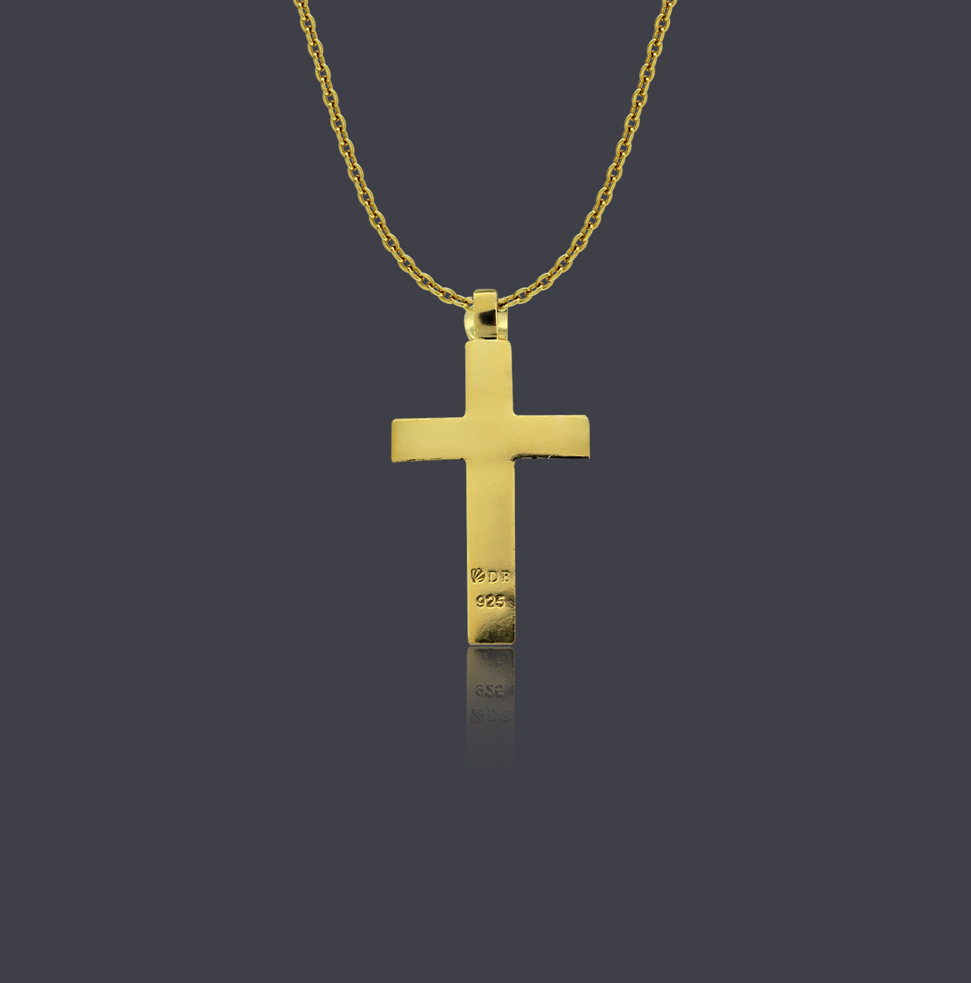 18K Gold Vermeil Hammered Cross Necklace – Divine Box