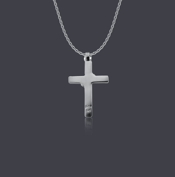Sterling Silver Rope Cross Necklace - Divine Box