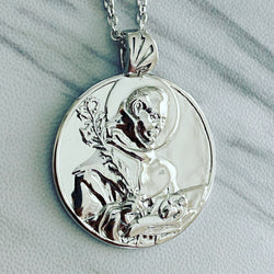 Sterling Silver Saint Anthony of Padua Necklace - Divine Box
