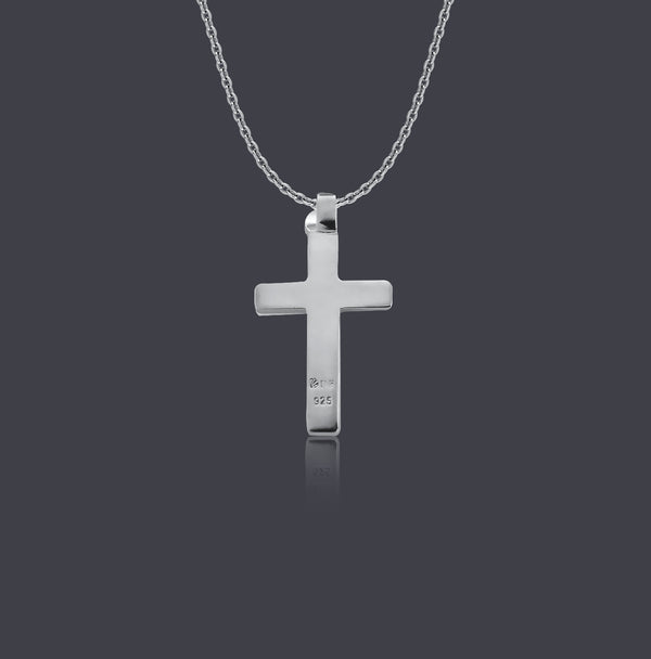 Sterling Silver Modern Crucifix Necklace - Divine Box