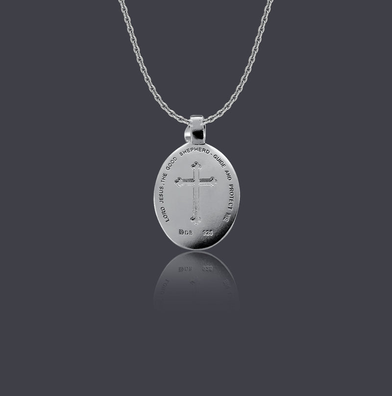 Sterling Silver Young Shepherd Christ Necklace - Divine Box
