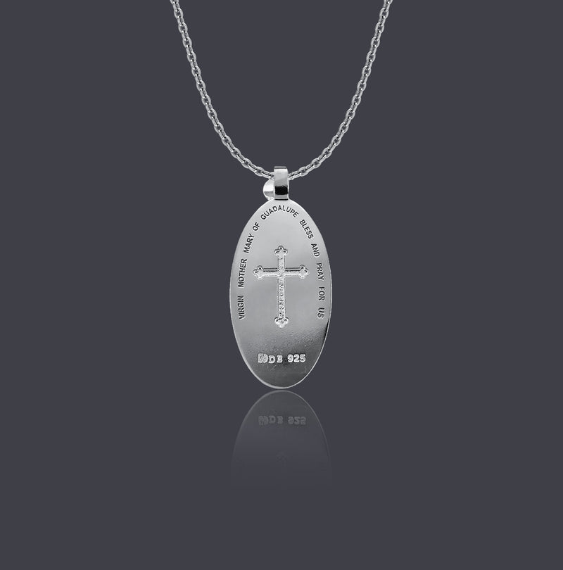 Sterling Silver Our Lady of Guadalupe Necklace - Divine Box
