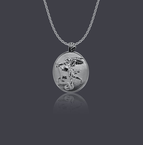 Sterling Silver Saint Michael Necklace - Divine Box
