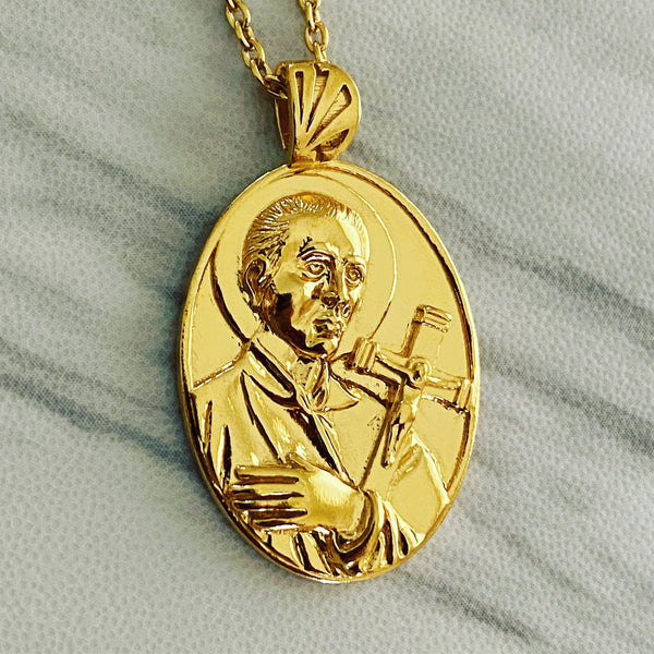 18K Gold Vermeil Saint Gerard Necklace - Divine Box