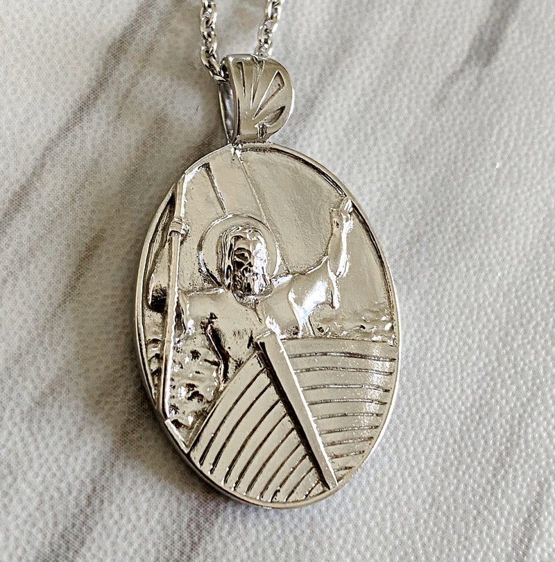 Sterling Silver Jesus Calming the Storm Necklace - Divine Box