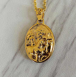 18K Gold Vermeil Saint Francis Necklace - Divine Box