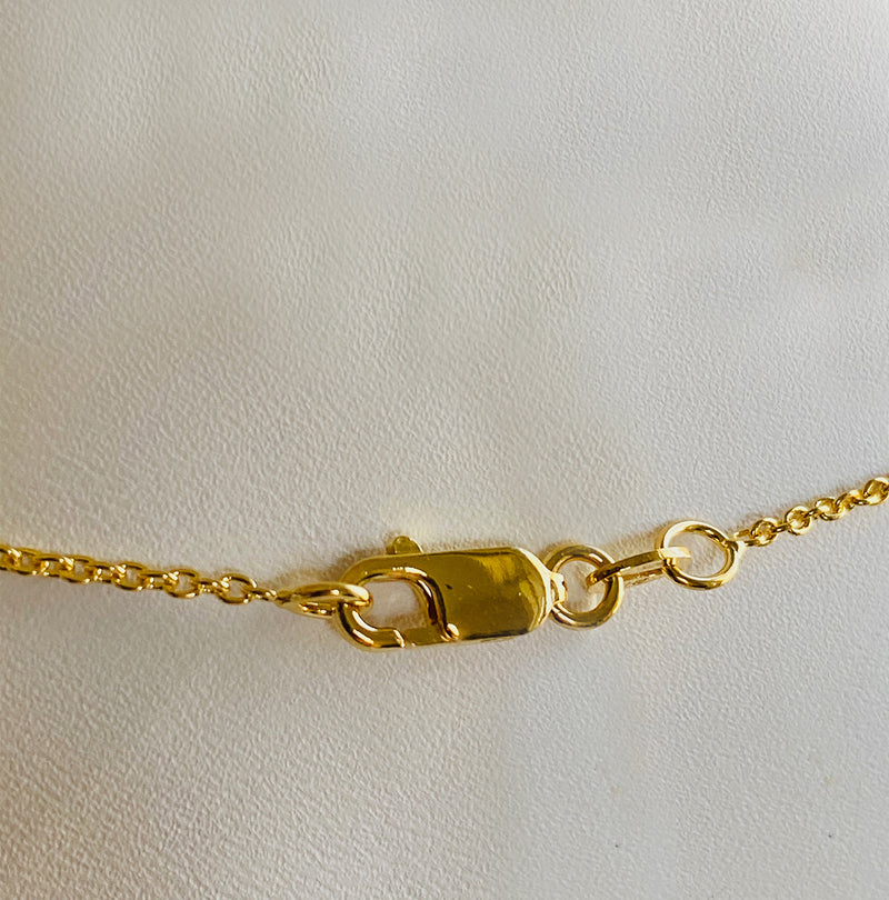 18K Gold Vermeil Intricate Fleur-de-Lis Cross Necklace - Divine Box